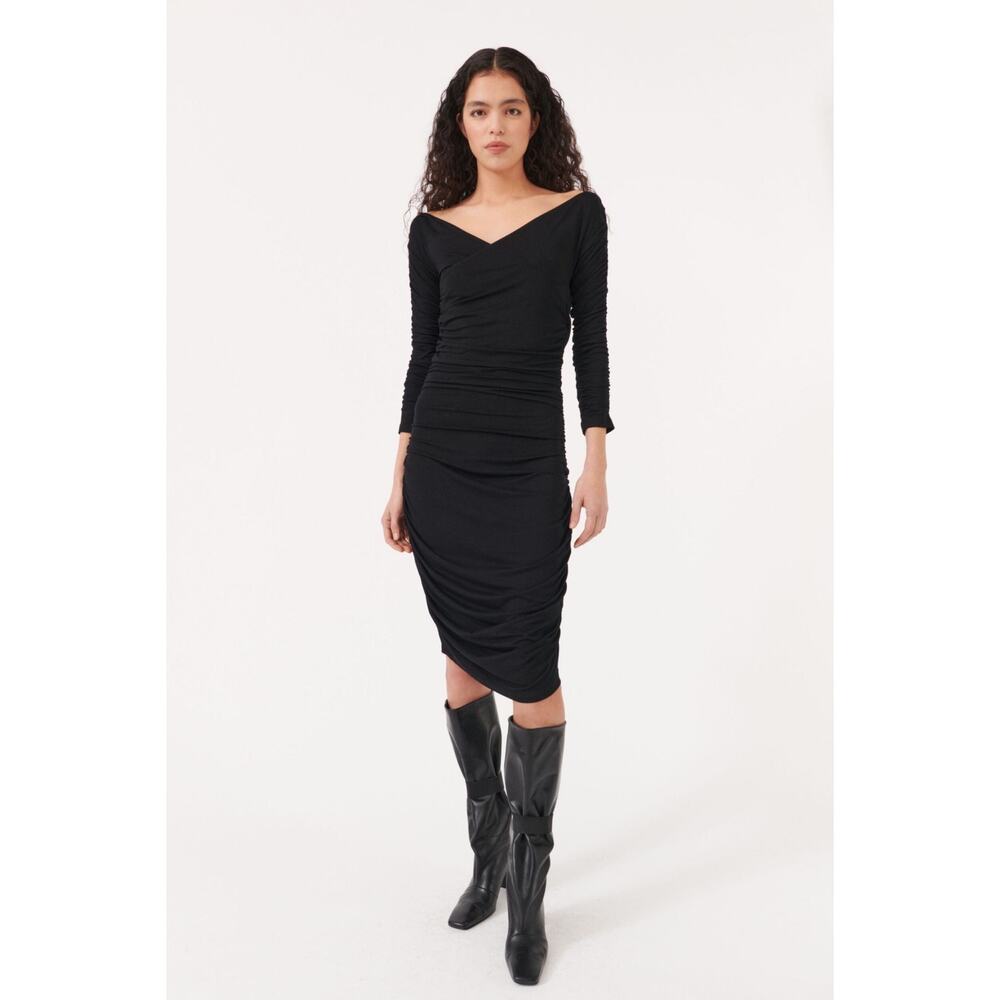 BAUM UND PFERDGARTEN | NWT Ruched Jelisa Dress | M - Picture 1 of 4